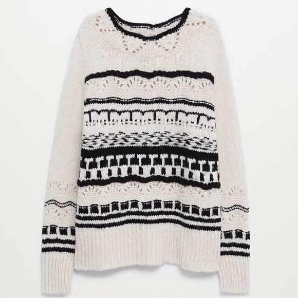 Mango Open Knit Sweater New - Picture 2 of 4
